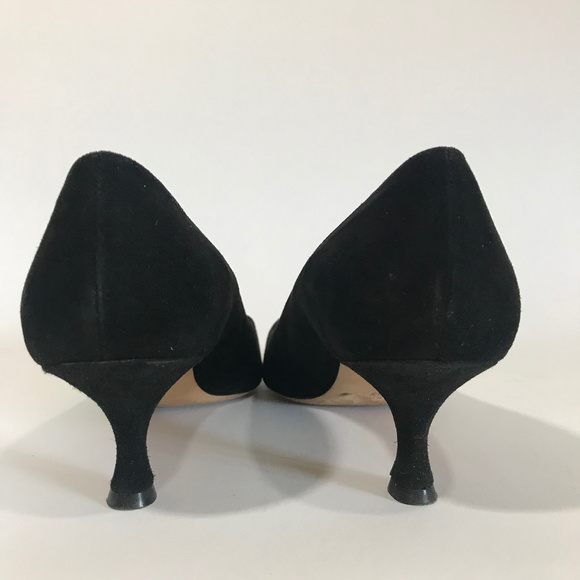 Manolo Blahnik Black Suede Pumps - Picture 3 of 4